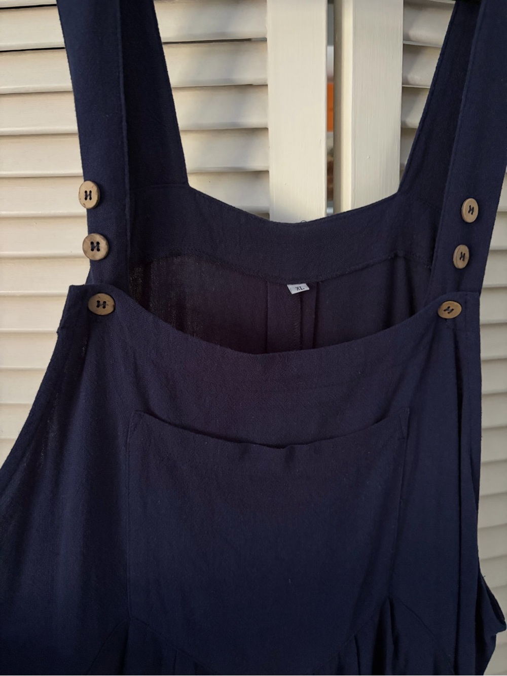 Navy Button-Strap jumper